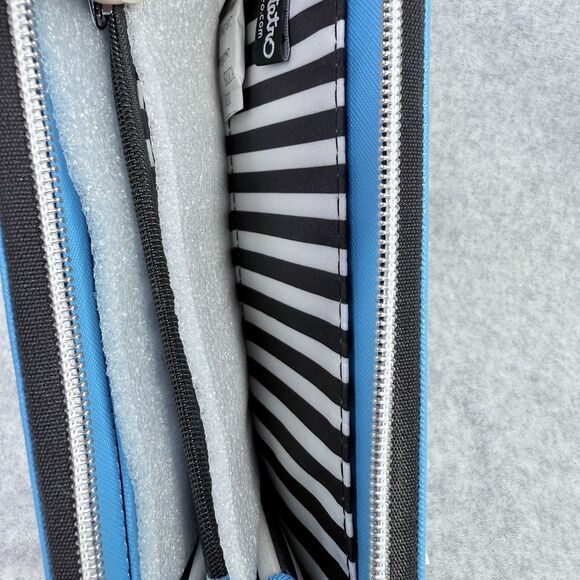 Marc Tetro Schnauzer Large Wallet Blue Zip Around Faux Leather Multi Compartment - Picture 6 of 10